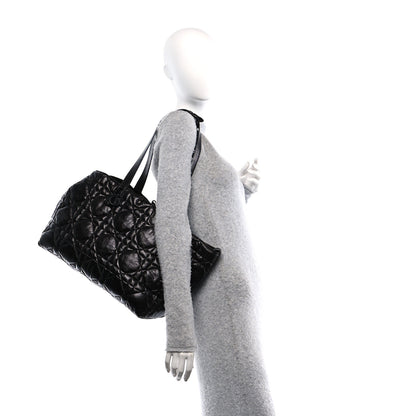 Christian Dior Crinkled Calfskin Macrocannage Large Toujours Black 2 of 11