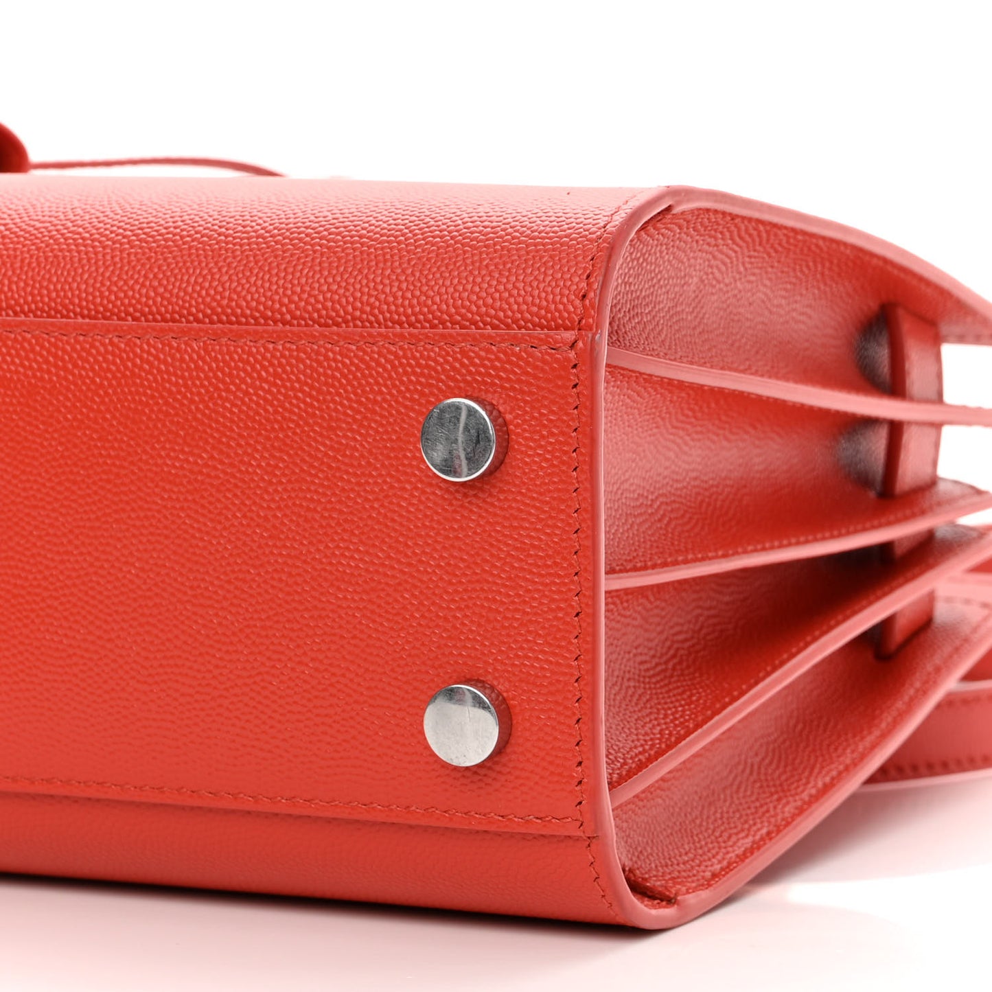 Grained Calfskin Nano Sac De Jour Lipstick Red