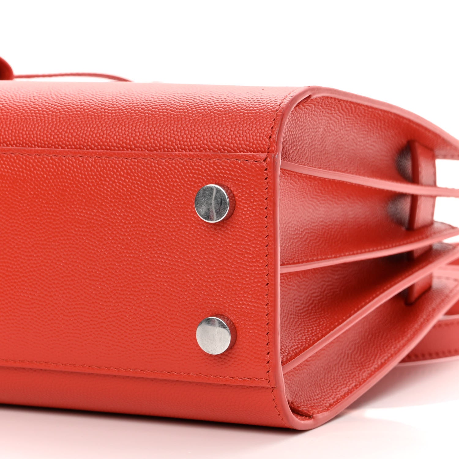 Saint Laurent Grained Calfskin Nano Sac De Jour Lipstick Red 10 of 11