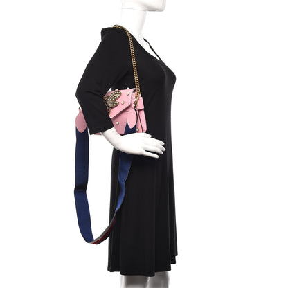 Gucci Nappa Pearl Studded Mini Queen Margaret Broadway Shoulder Bag Sugar Pink 3 of 13