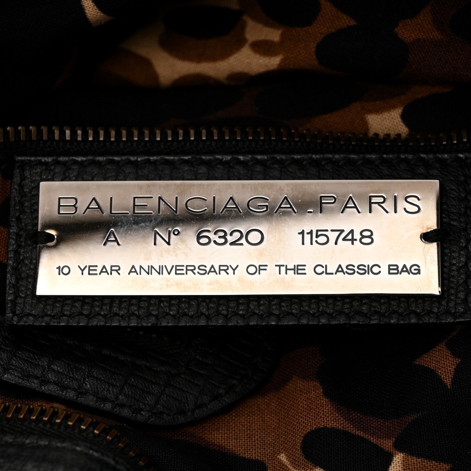 Balenciaga Calfskin Lizard Embossed Classic Hardware City Black 6 of 14