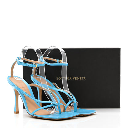 Bottega Veneta Lambskin Stretch Multi Strap 90mm Sandals 39.5 Sky Blue 11 of 11