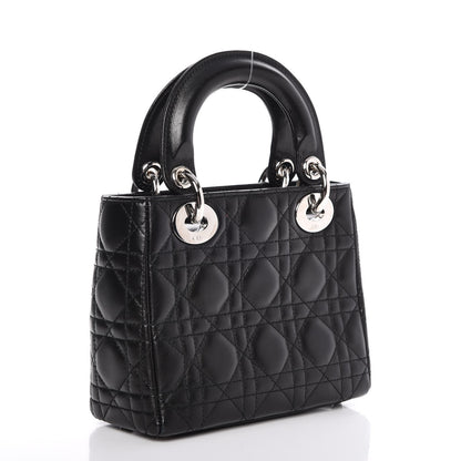 Christian Dior Lambskin Cannage Mini Lady Dior Black 3 of 7
