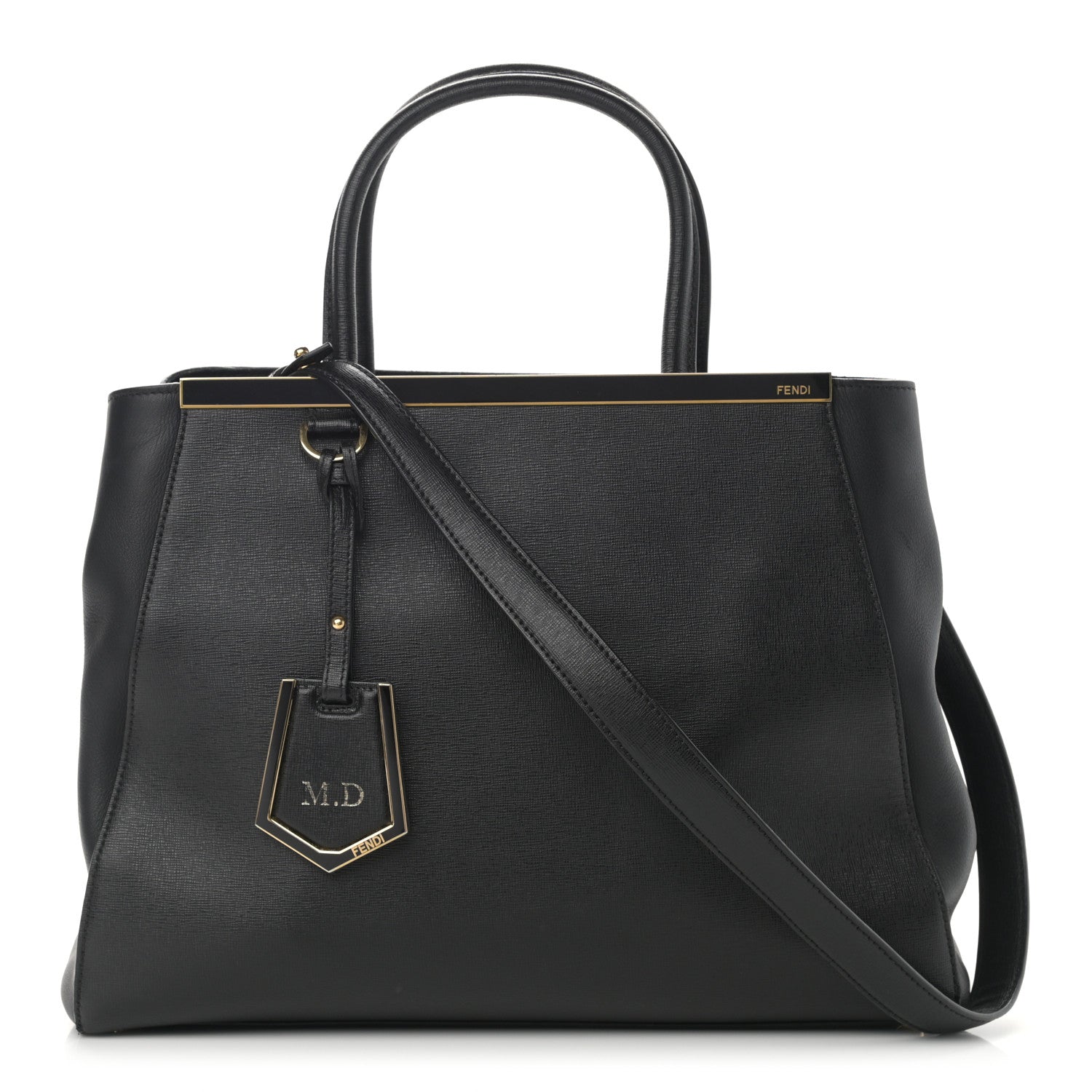 Fendi Vitello Elite Regular 2Jours Tote Black 1 of 18