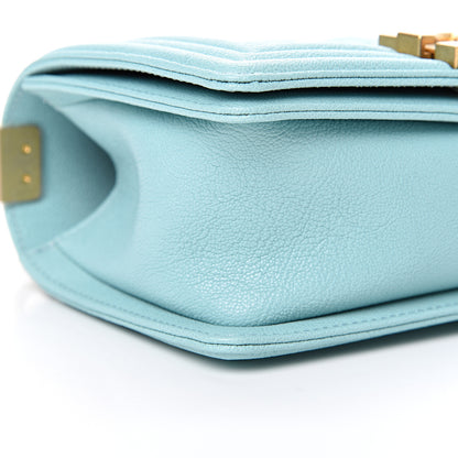 Chanel Caviar Quilted Small Boy Flap Light Blue 8 of 10
