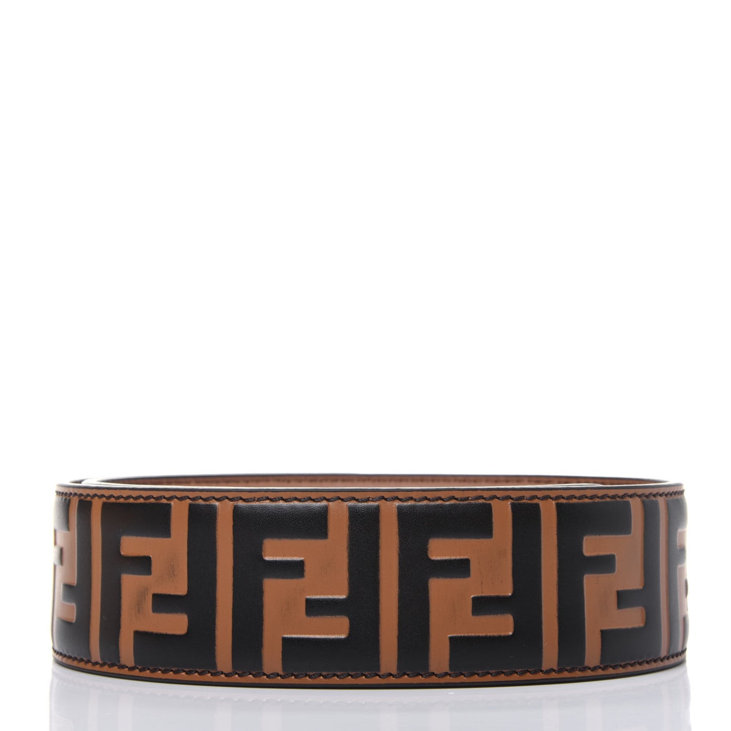 Calfskin FF 1974 Embossed Strap You Tobacco Black