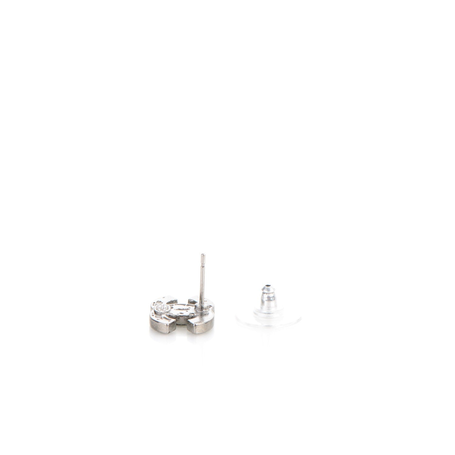Chanel Globe Ruthenium CC Earrings 5 of 5