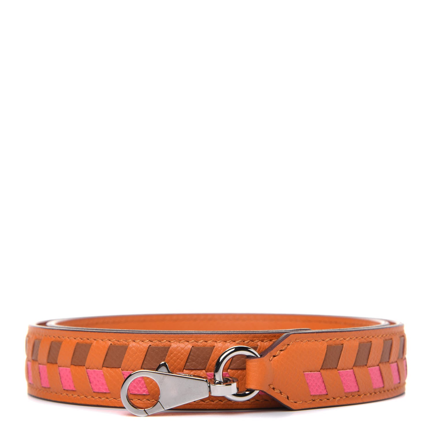 Hermes Epsom 25mm Tressage Shoulder Strap Abricot Rose Azalee Gold 1 of 6
