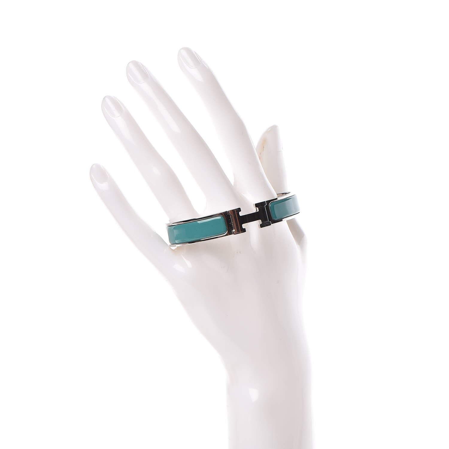 Hermes Enamel Narrow Clic Clac H Bracelet GM Malachite 2 of 7