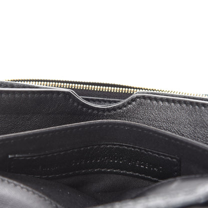 Balenciaga Shiny Calfskin Crocodile Embossed Small B Bag Black 9 of 10