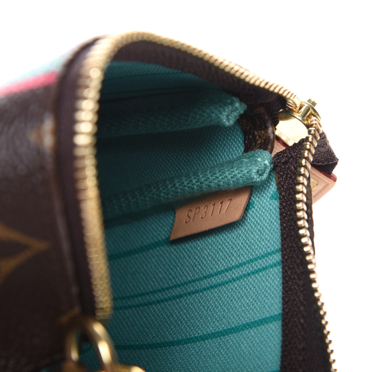 Louis Vuitton Monogram My LV Heritage Mini Pochette Accessories Turquoise Fuchsia 7 of 8