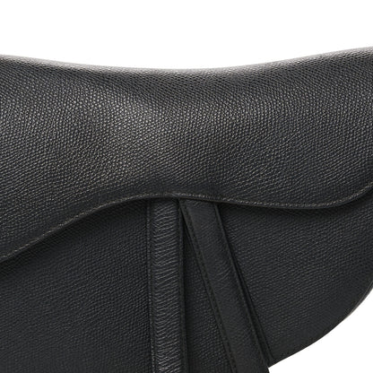 Christian Dior Grained Calfskin Saddle Bag Black 8 of 10