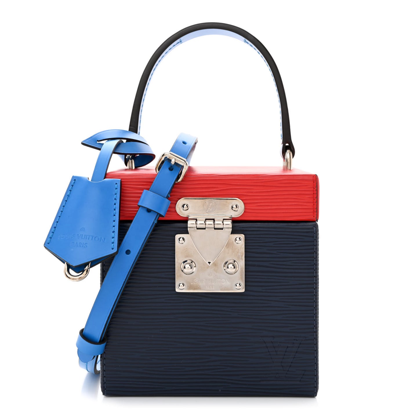 Epi Bleecker Box Indigo Coquelicot