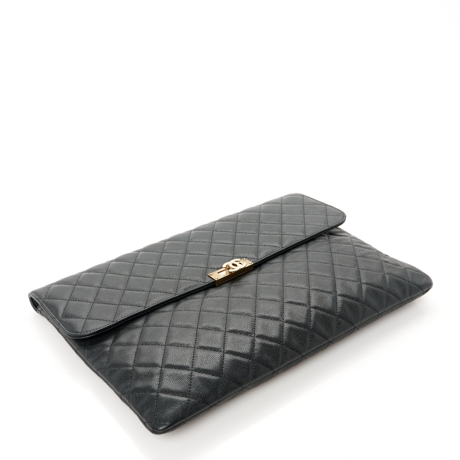 Chanel Caviar Quilted Large Golden Class Pouch Black 4 of 8
