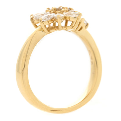 Parker & West by FASHIONPHILE 18K Yellow Gold Diamond .73ctw Flower Band Ring 47 4 6 of 10