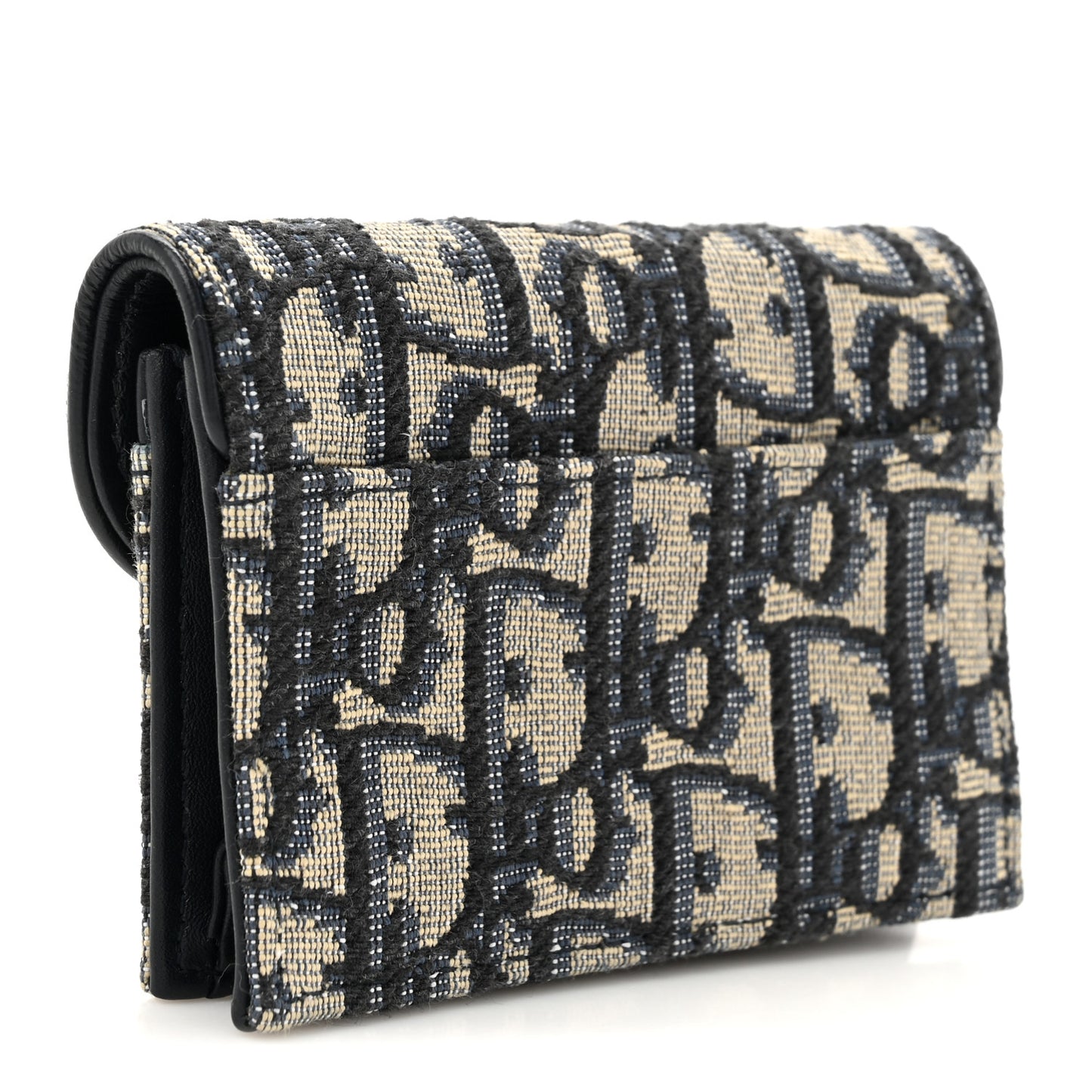 Oblique Saddle Card Holder Blue