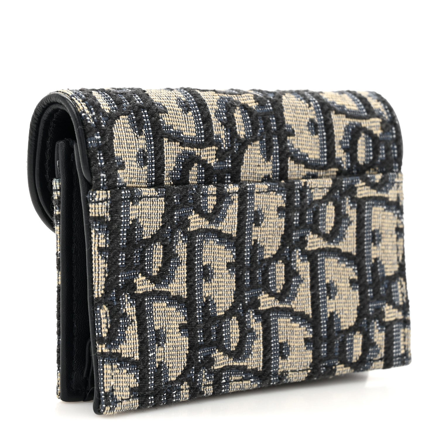 Christian Dior Oblique Saddle Card Holder Blue 3 of 7