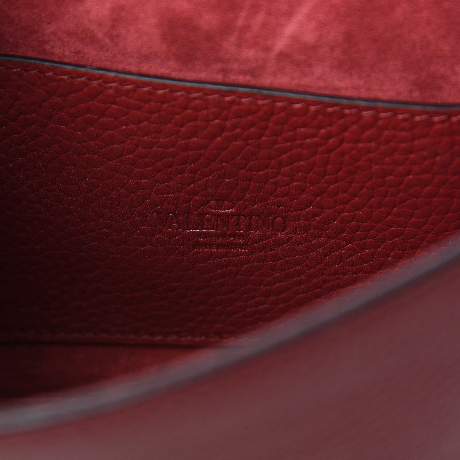 Valentino Garavani Pebbled Calfskin Medium Rockstud Flip Lock Crossbody Bag Rubino 7 of 10