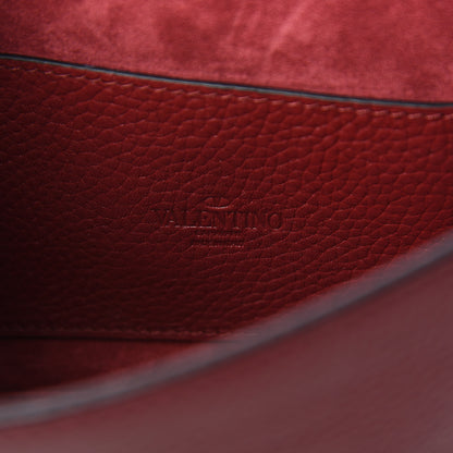 Valentino Garavani Pebbled Calfskin Medium Rockstud Flip Lock Crossbody Bag Rubino 7 of 10