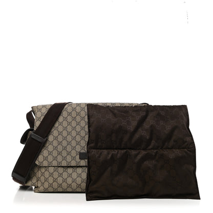 Gucci GG Plus Monogram Messenger Diaper Bag Dark Brown 1 of 14