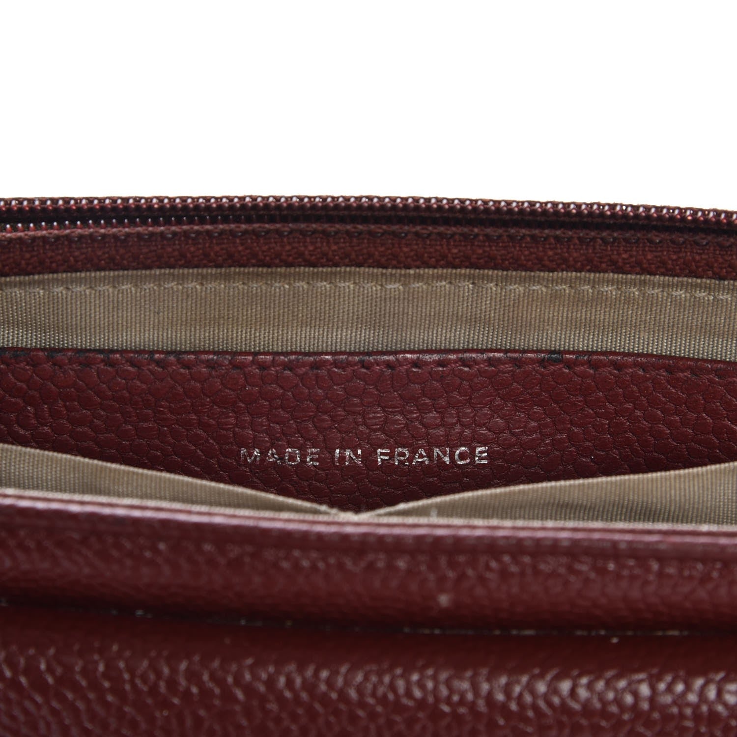 Chanel Caviar Half Moon Wallet On Chain WOC Dark Red 7 of 14