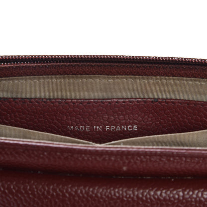 Chanel Caviar Half Moon Wallet On Chain WOC Dark Red 7 of 14