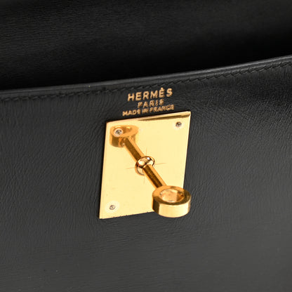 Hermes Box Kelly Retourne 28 Black 5 of 10