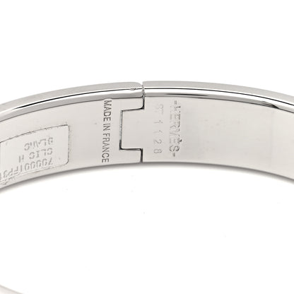 Hermes Enamel Narrow Clic Clac H Bracelet GM White 4 of 5