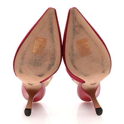 Christian Dior Technical Canvas Ribbon J Adior Slingback 100mm Pumps 36 Cherry 6 of 8