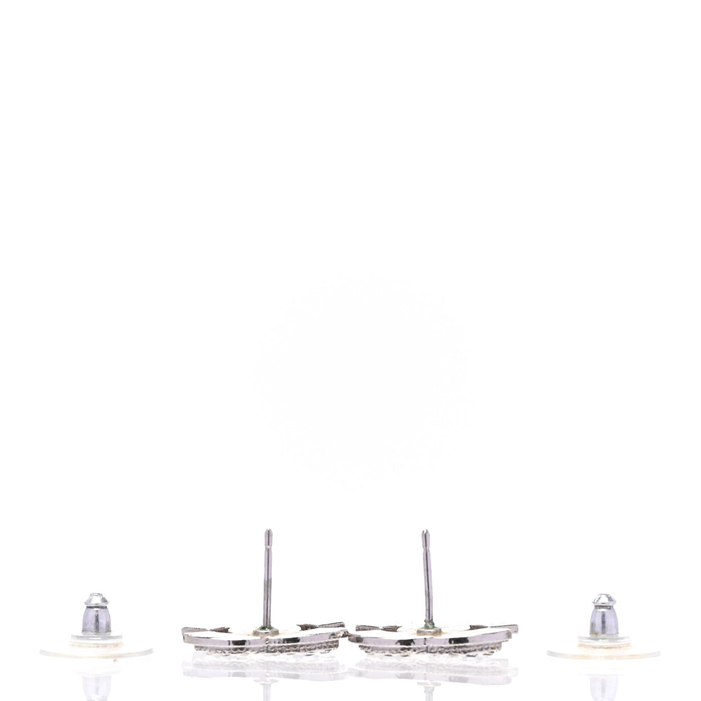 Crystal Mini CC Earrings Silver