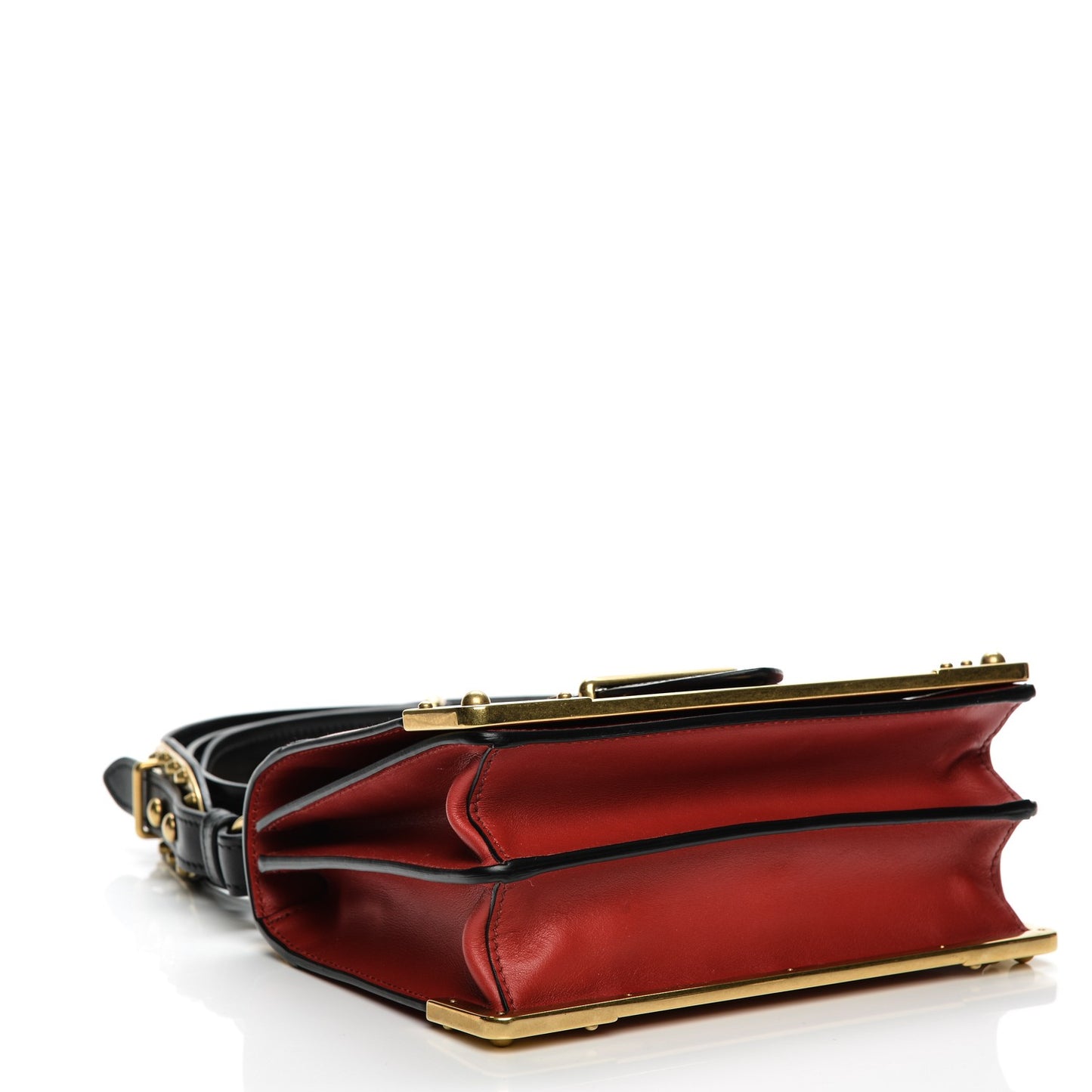 City Calf Saffiano Cahier Bag Fuoco Black