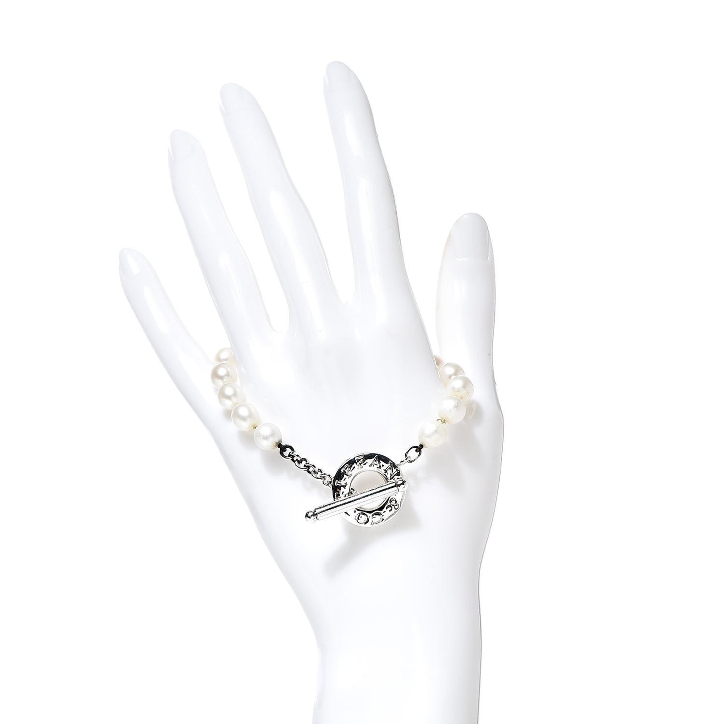 Sterling Silver Pearl Toggle Bracelet