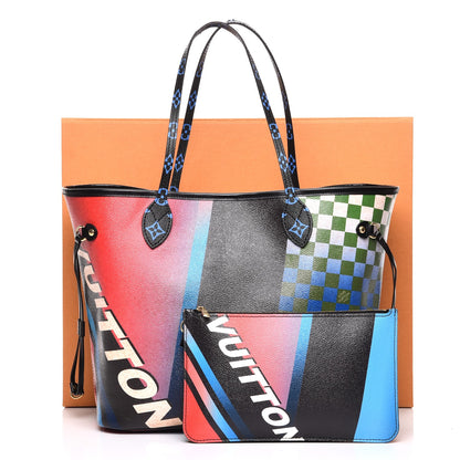 Louis Vuitton Damier Race Neverfull MM Noir Rouge 13 of 13