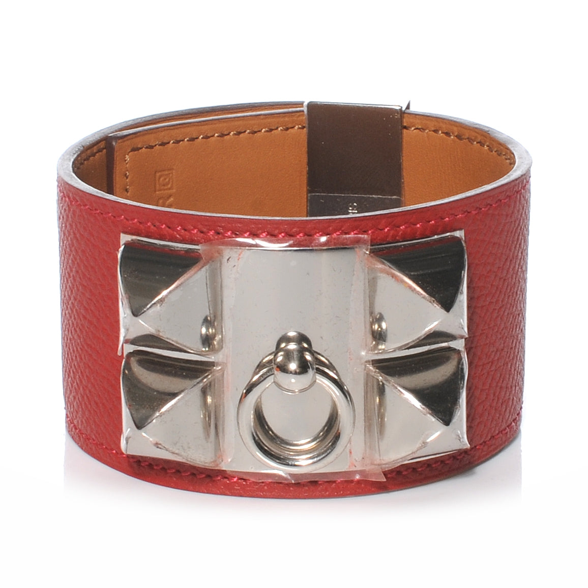Hermes Epsom Collier de Chien CDC Bracelet L Rouge Casaque 1 of 7