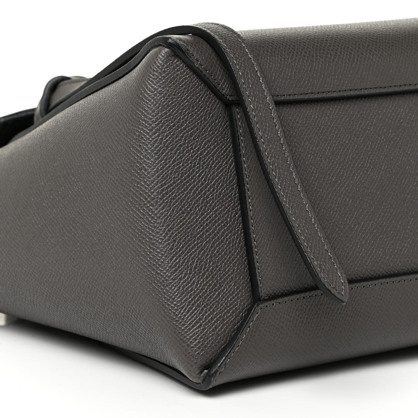 Grained Calfskin Micro Belt Bag Grey