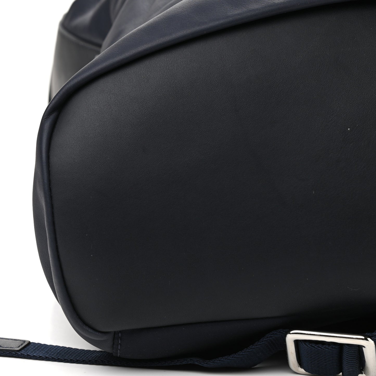 Calfskin Nylon V Line Pulse Backpack Navy Black