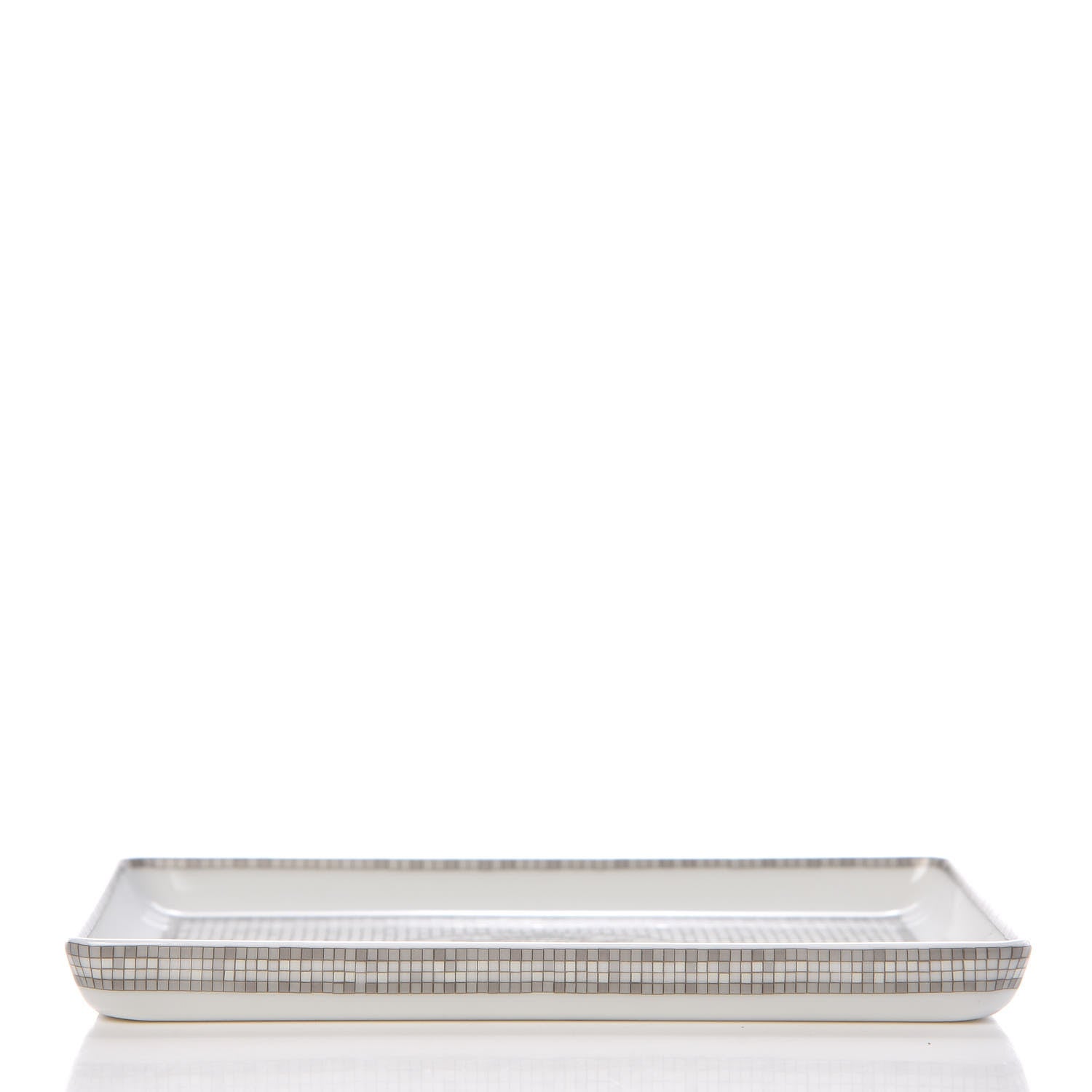 Hermes Porcelain Mosaique Au 24 Sushi Plate Platine 7 of 8