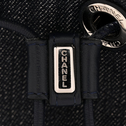 Chanel Canvas Large Deauville Backpack Denim Blue 11 of 15