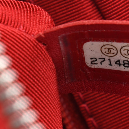 Chanel Lambskin Chevron Quilted Small Promenade Camera Dark Red 9 of 9