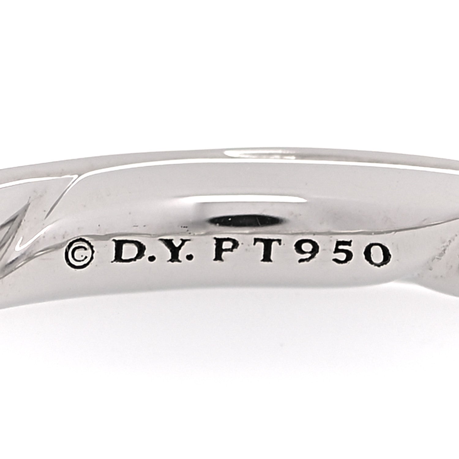David Yurman Platinum 2.5mm Eden Smooth Wedding Band Ring 45 3.25 4 of 4