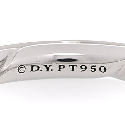 David Yurman Platinum 2.5mm Eden Smooth Wedding Band Ring 45 3.25 4 of 4