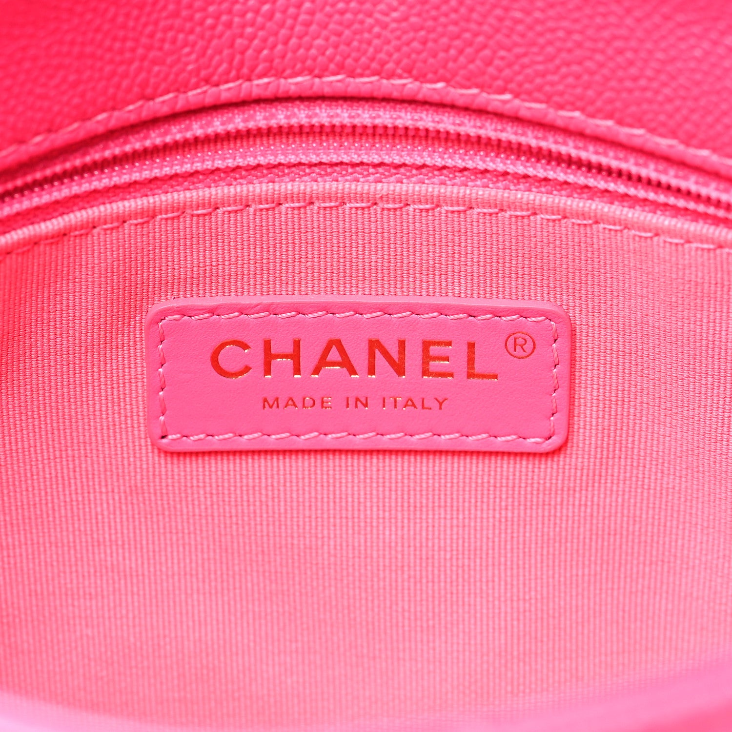 Chanel Shiny Caviar Quilted Small Chain Melody Flap Dark Pink 6 of 10