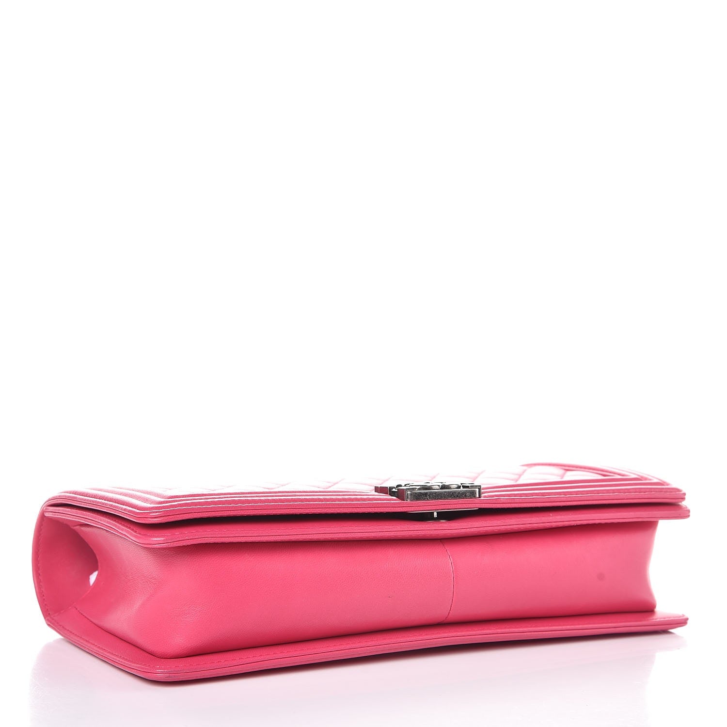 Chanel Lambskin Quilted Boy Flap Clutch Fuchsia 4 of 8