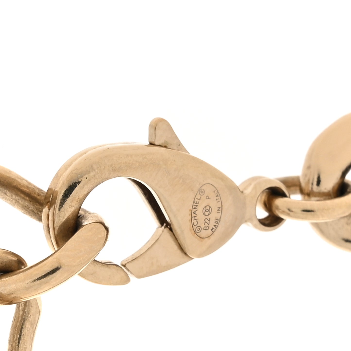 Metal Lambskin CC Choker Necklace Black Gold