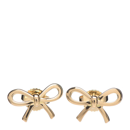Tiffany 18K Yellow Gold Bow Earrings 1 of 5