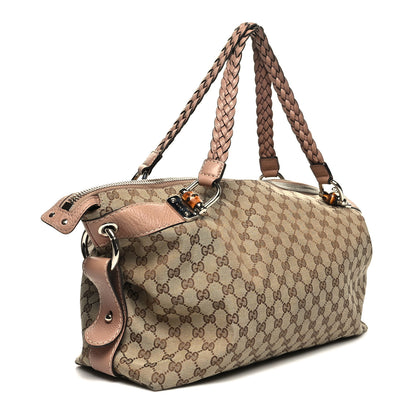 Gucci Monogram Bamboo Bar Medium Tote Blush 3 of 10