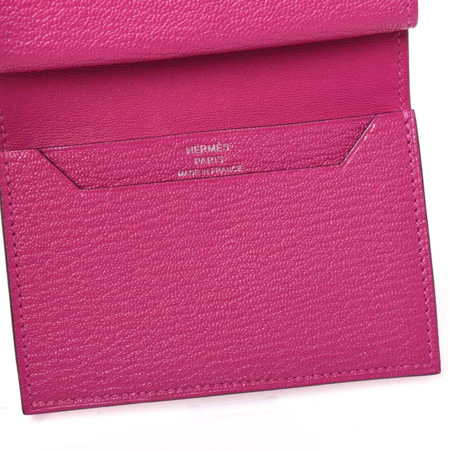 Hermes Chevre Mysore Mini Bearn Wallet Rose Pourpre 7 of 9