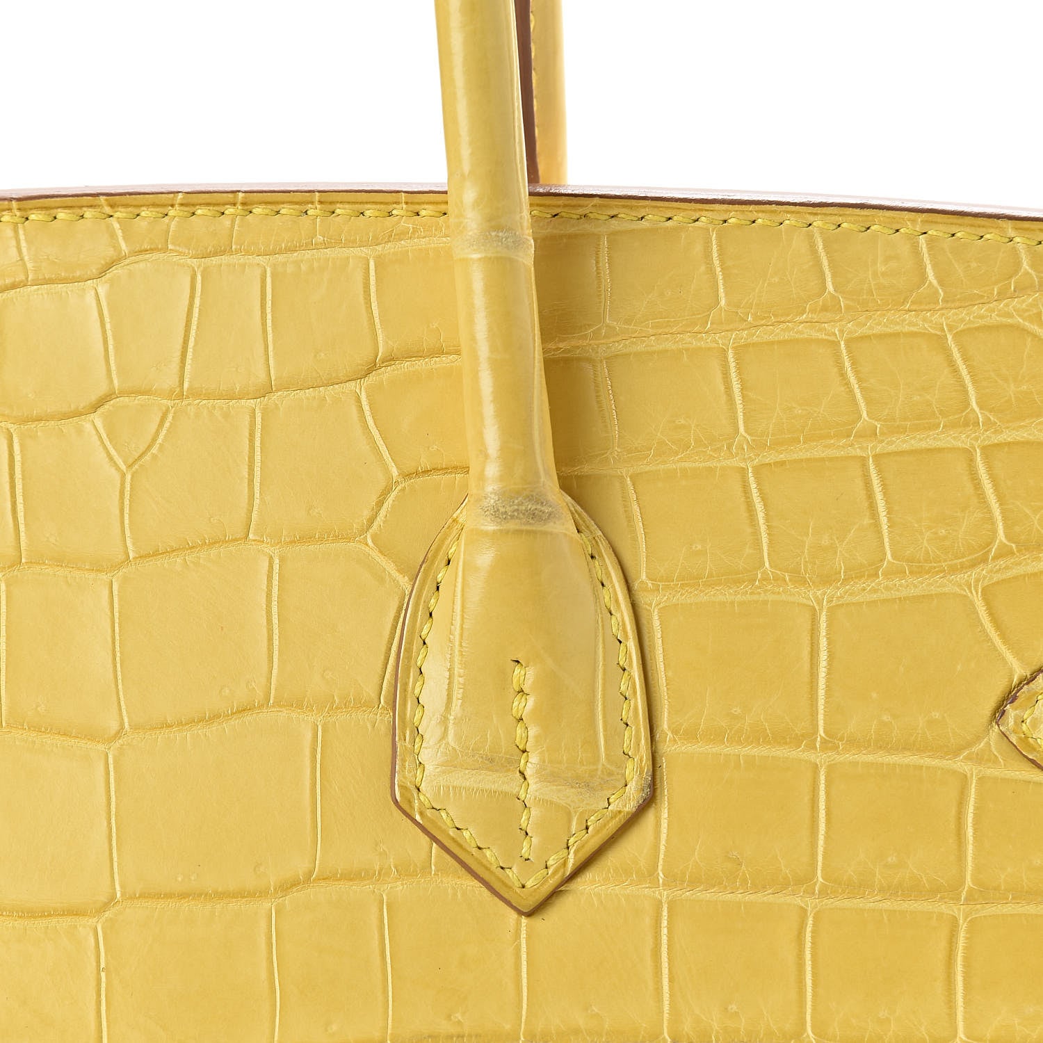Hermes Matte Porosus Crocodile Birkin 35 Mimosa 12 of 39