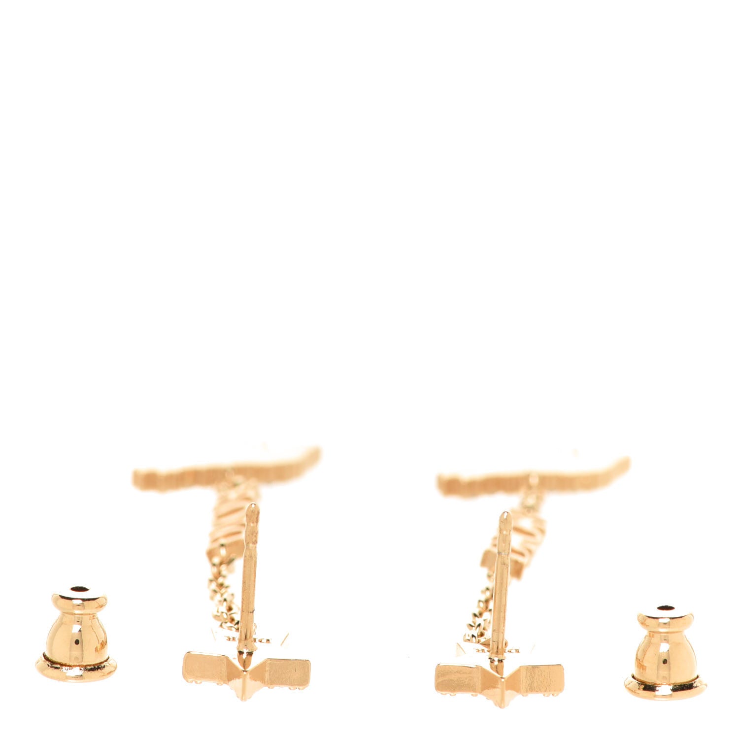 Christian Dior Crystal Diorable Giraffe Logo Drop Earrings Gold 3 of 4