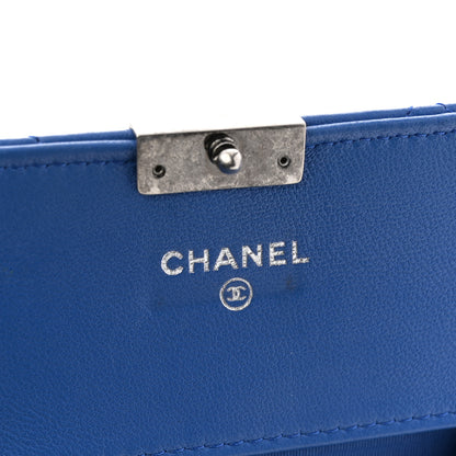 Chanel Lambskin Quilted Clutch with Chain Blue 6 of 13